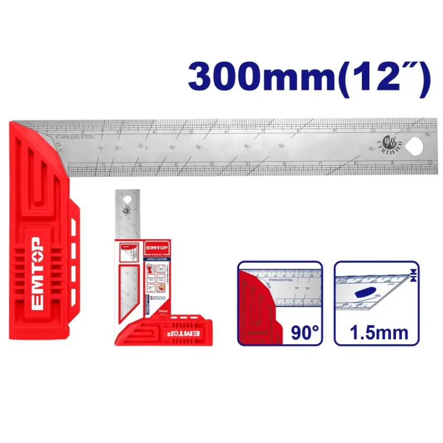 Аголник 300мм Emtop - преден поглед - Centimetar