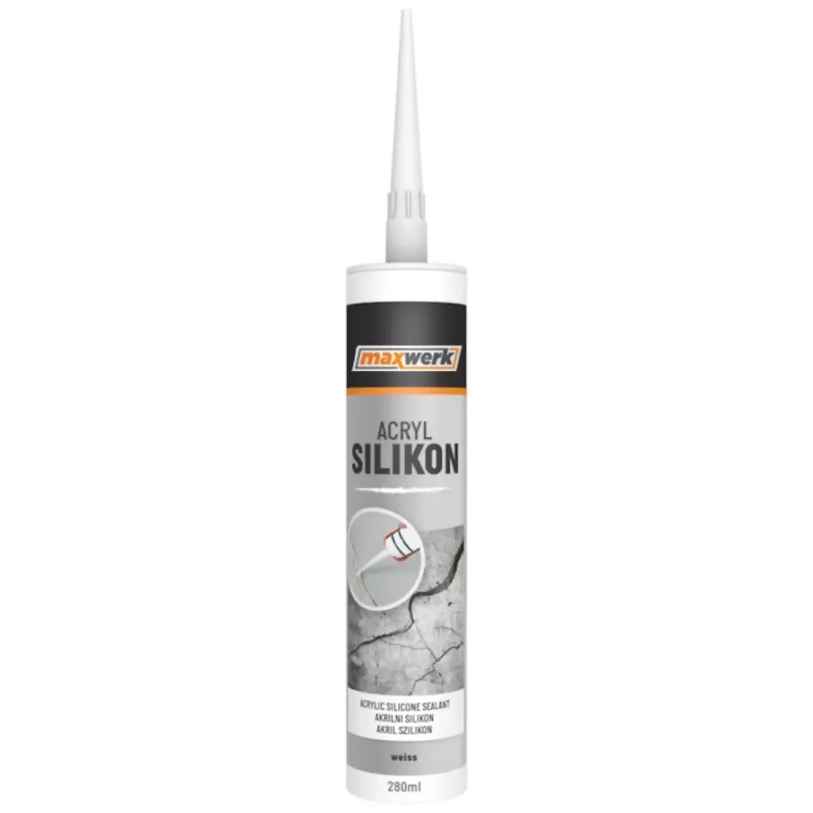 Акрилен кит бел 280ml - Maxwerk - преден поглед - Centimetar