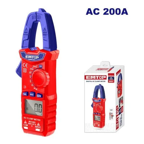 Ампер клешта 200А Emtop EDMR22001 - преден поглед - Centimetar