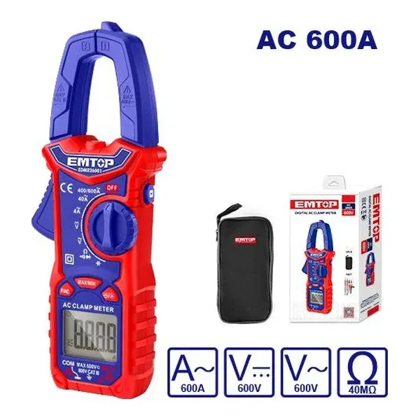 Ампер клешта 600А Emtop EDMR26001 - преден поглед - Centimetar