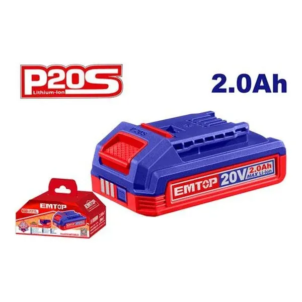 Батерија 20V 2Ah Emtop EBPK20011 - преден поглед - Centimetar