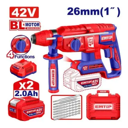 Батериска дупчалка-чекан Emtop ELRH422682