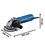 Брусалица 1200W 125mm GWS 12-125 - Bosch - горен поглед - Centimetar