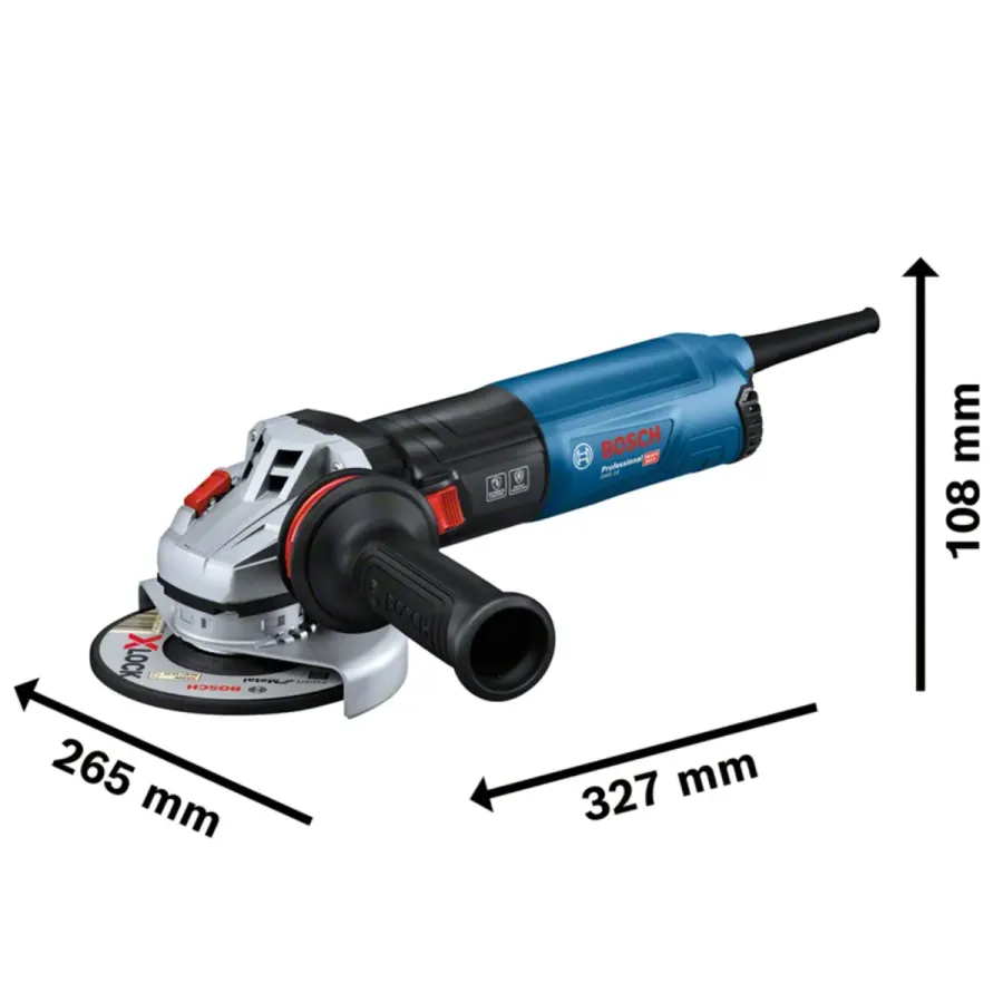 Брусалица 1400W 125mm GWS 14-125 S - Bosch - преден поглед - Centimetar