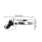 Брусалица 720W GWS 7-125 - Bosch - горен поглед - Centimetar