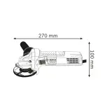 Брусалица 750W 115mm GWS 750 - Bosch - горен поглед - Centimetar