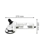 Брусалица 750W 125mm GWS 750 - Bosch - горен поглед - Centimetar