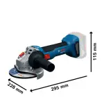 Брусалица батериска 125mm 2x4.0Ah GWS 18V-8 - Bosch - заден поглед - Centimetar