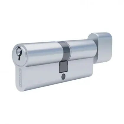 Цилиндар со копче вертикален брусен никел 30-30 mm - Maxwerk