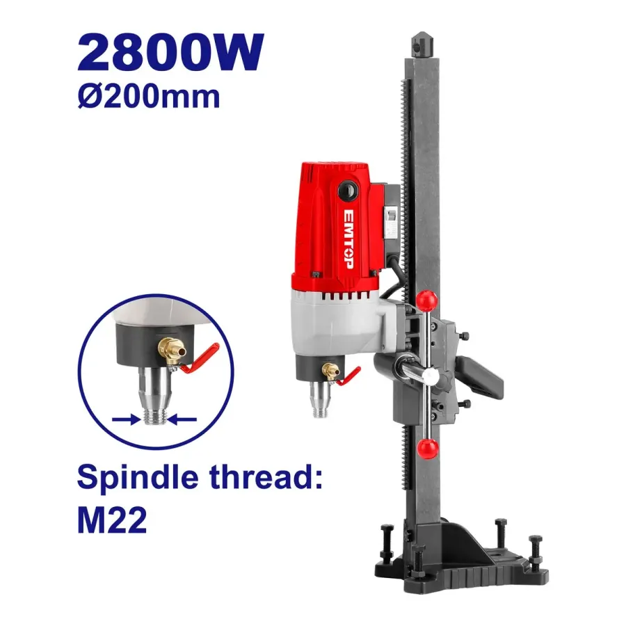 Дијамантска дупчалка Emtop EDDM280020 - преден поглед - Centimetar