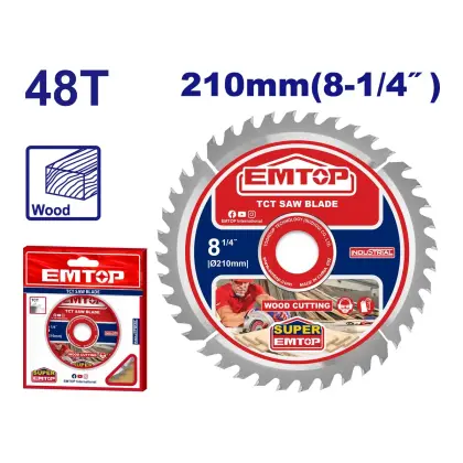 Диск 210мм за дрво Emtop ETCT121022