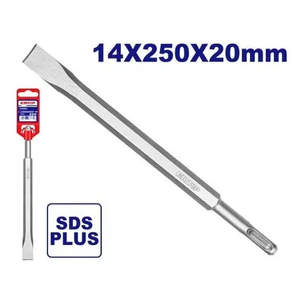 Длето SDS-Plus 14x250mm Emtop ECHS122501 - преден поглед - Centimetar