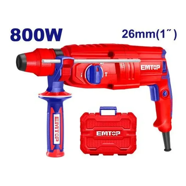 Електрична дупчалка-чекан Emtop ERHRL801 - преден поглед - Centimetar