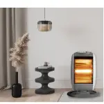 Халоген грејач инфрацрвен 400/800/1200W сив со осцилација NEO Tools - заден поглед - Centimetar