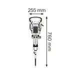 Хилта 1750W 41J шестостран прихват GSH 16-30 - Bosch - заден поглед - Centimetar