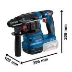 Хилта батериска 1.9J 2x4.0Ah GBH 185-LI - Bosch - горен поглед - Centimetar