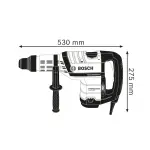 Хилта SDS Max 1500W 12.5J GBH 8-45 D - Bosch - горен поглед - Centimetar