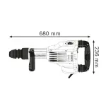 Хилта SDS MAX 1700W 23J GSH 11 VC - Bosch - горен поглед - Centimetar