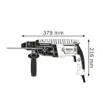 Хилта SDS Plus 880W 3.2J GBH 2-28 - Bosch - заден поглед - Centimetar