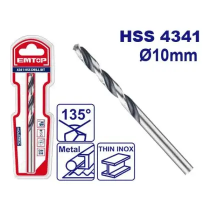 Puntë HSS për metal 10mm Emtop ETDB310102, Punto për metal