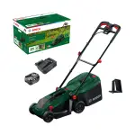 Косилка за трева батериска Rotak 18V-32 SET - Bosch - заден поглед - Centimetar
