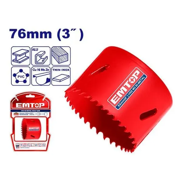 Круна 76мм Emtop EHSW10761 - преден поглед - Centimetar
