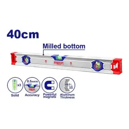 Nivelë me magnet 40cm Emtop ESLL34001, Libela dhe vizore
