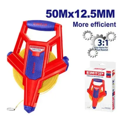 Metër shirit 50m x 12.5mm Emtop, Metra dhe shirit matës