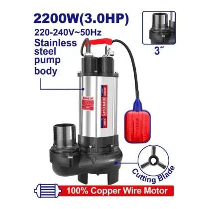 Потопна муљна пумпа 2200W Emtop EWPPQD22001, Потопни пумпи