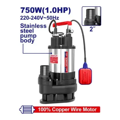 Потопна муљна пумпа 750W Emtop EWPPQD07501