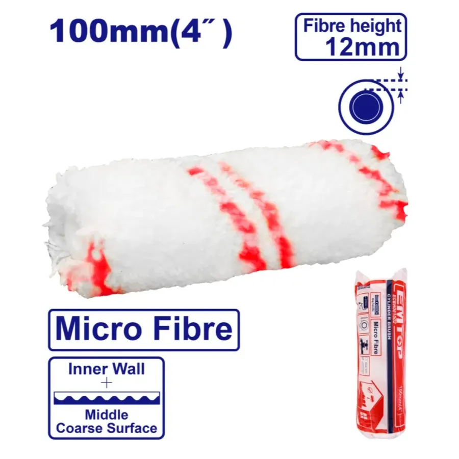 Ролер за бојадисување 100мм Emtop - преден поглед - Centimetar