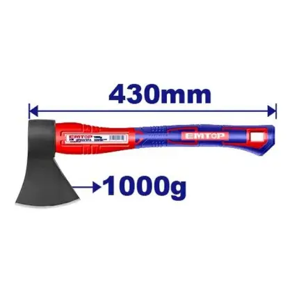 Секира 1000г Emtop EHAMAX1000, Останато рачен алат