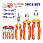 Сет од 3 електричарски клешти Emtop - преден поглед - Centimetar