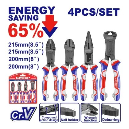 Сет од 4 клешти Emtop EPLS2451