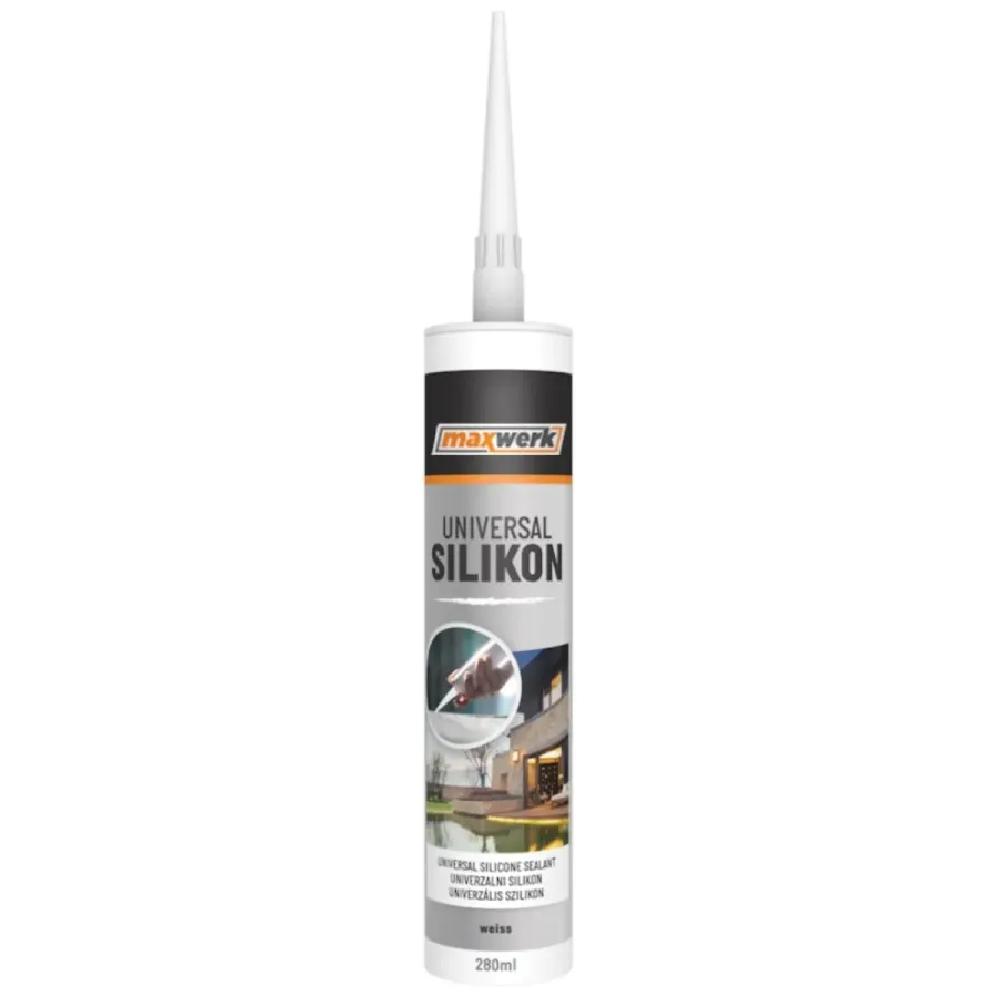 Силикон универзален бел 280ml - Maxwerk - преден поглед - Centimetar