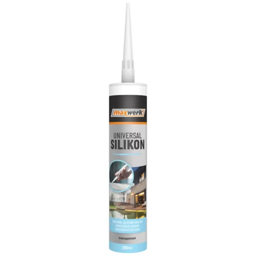 Силикон универзален транспарентен 280ml - Maxwerk - преден поглед - Centimetar