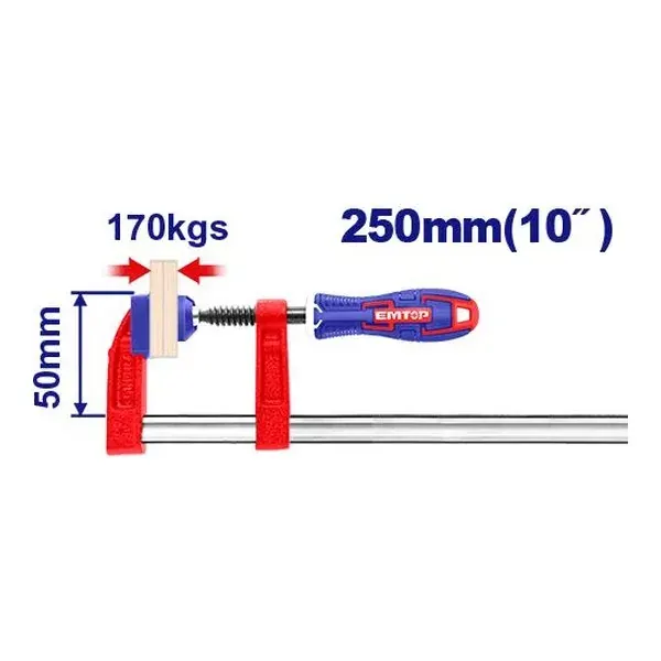 Стега 250мм Emtop ECLPF05301 - преден поглед - Centimetar