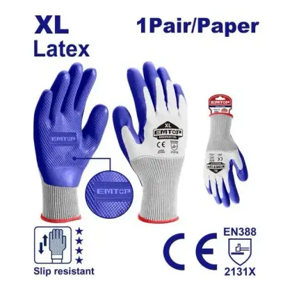 Заштитни ракавици латекс XL Emtop EXGV0201XL
