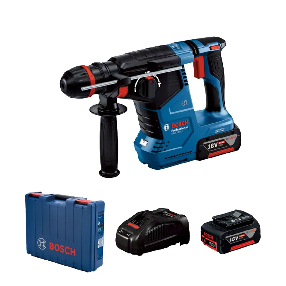 Bosch Хилта батериска 2.4J 2x5.0Ah GBH 187-LI One Chuck- Bosch